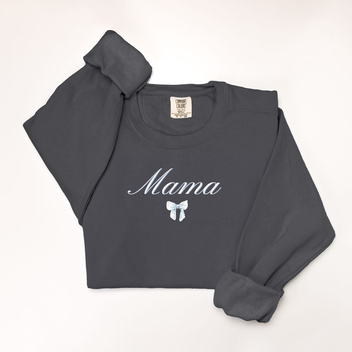 blue and white fall personalized sweatshirt mama - designs by pippa