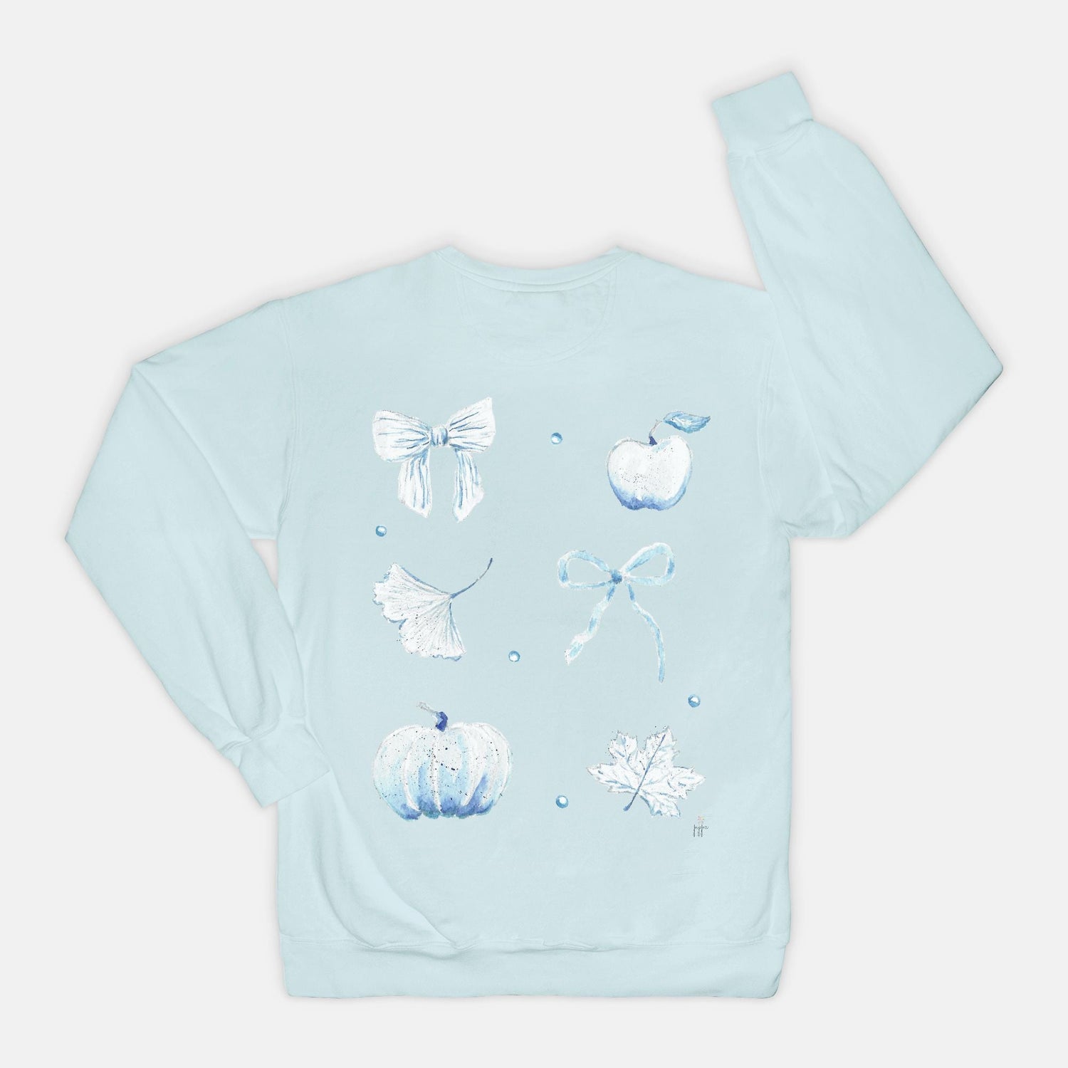 blue and white fall personalized sweatshirt mama - designs by pippa