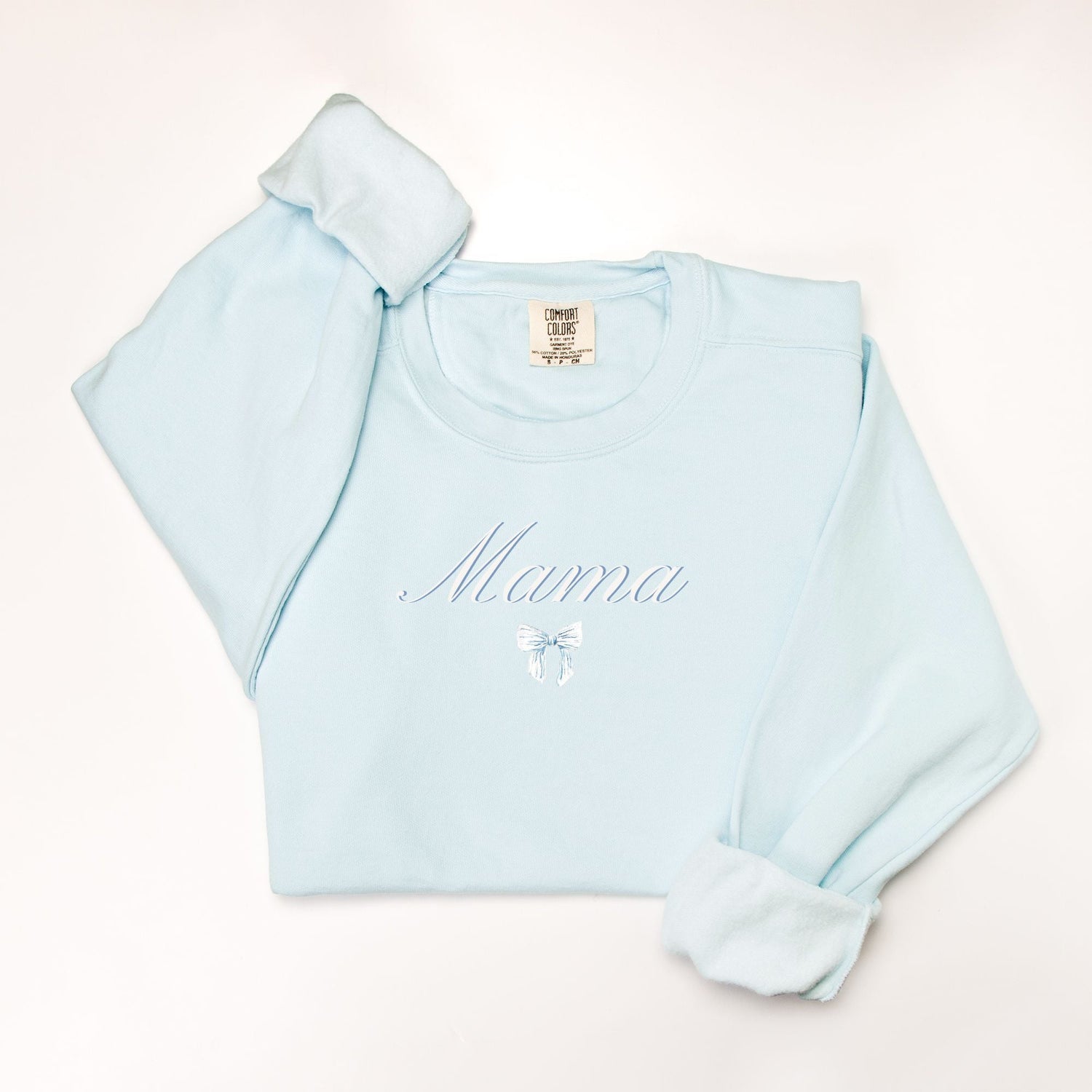 blue and white fall personalized sweatshirt mama - designs by pippa