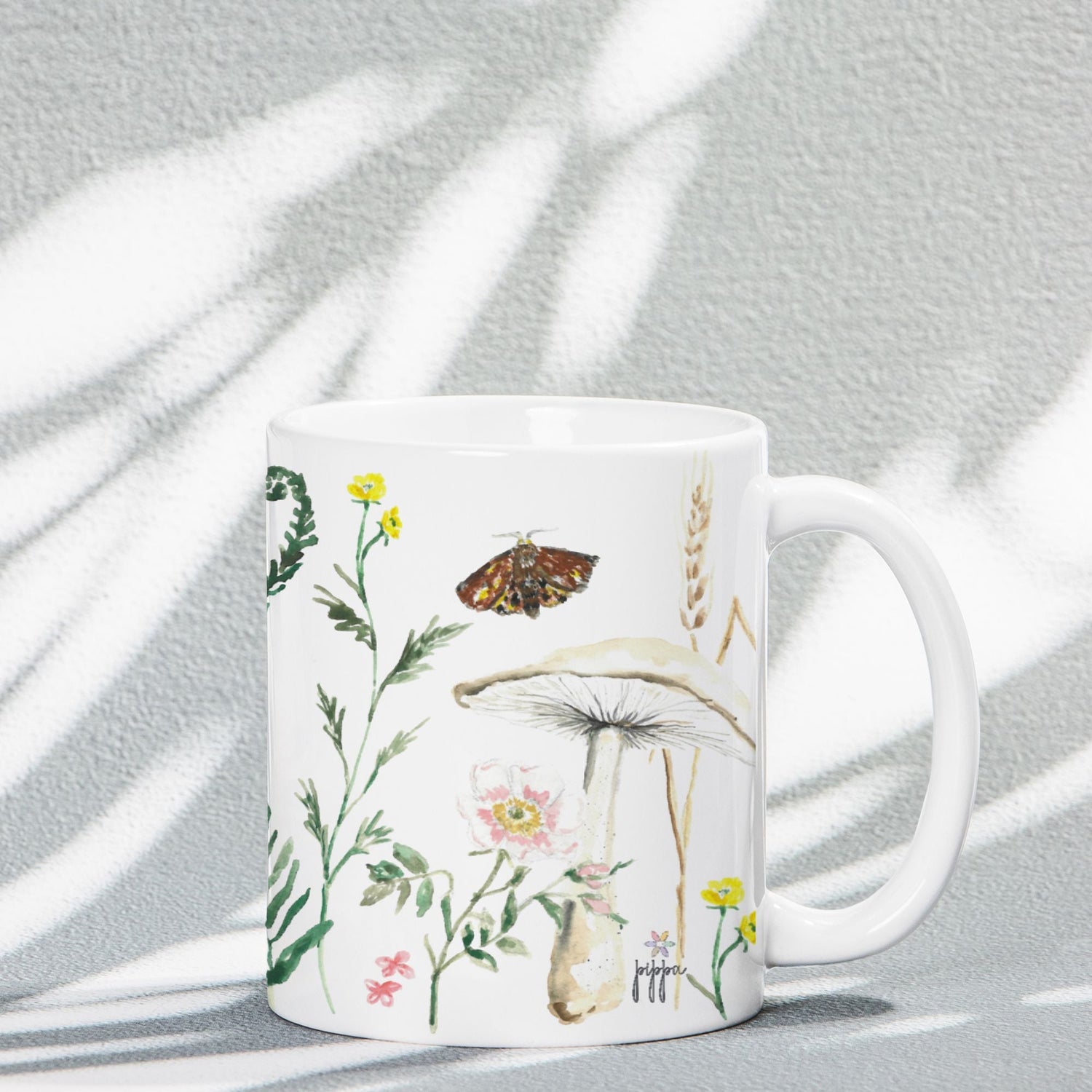 fall floral foliage mug - designs by pippa
