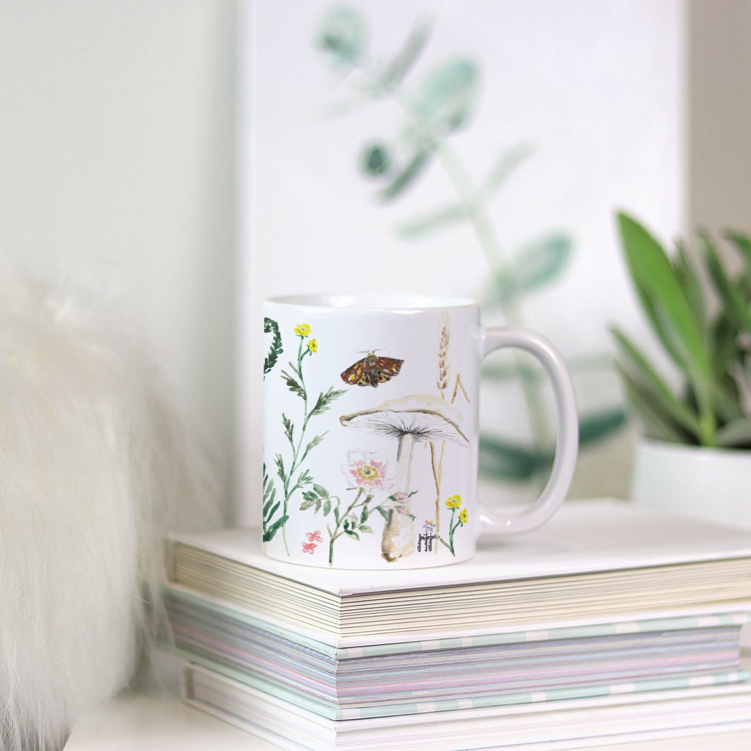 fall floral foliage mug - designs by pippa