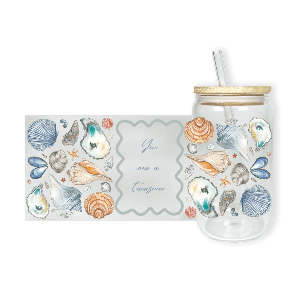 iced coffee glass custom shells - designs by pippa