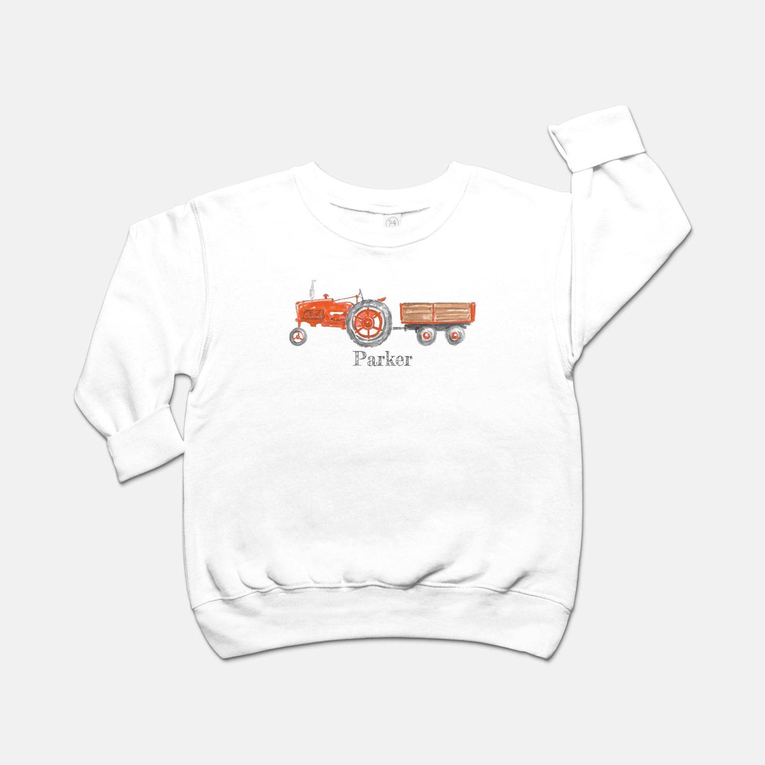vintage red tractor toddler crew neck sweatshirt 2 - 5/6 - designs by pippa
