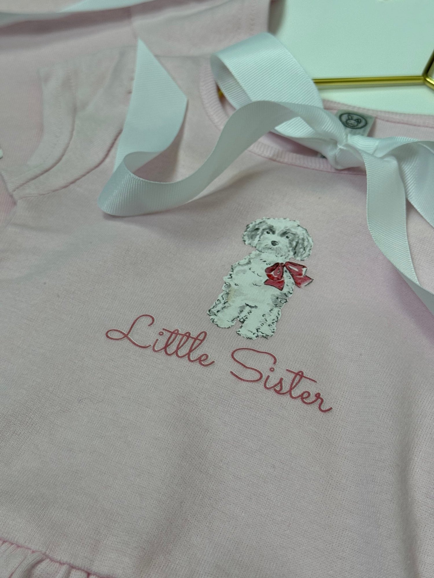 big sister custom puppy rib dress 2T - 5/6T - designs by pippa