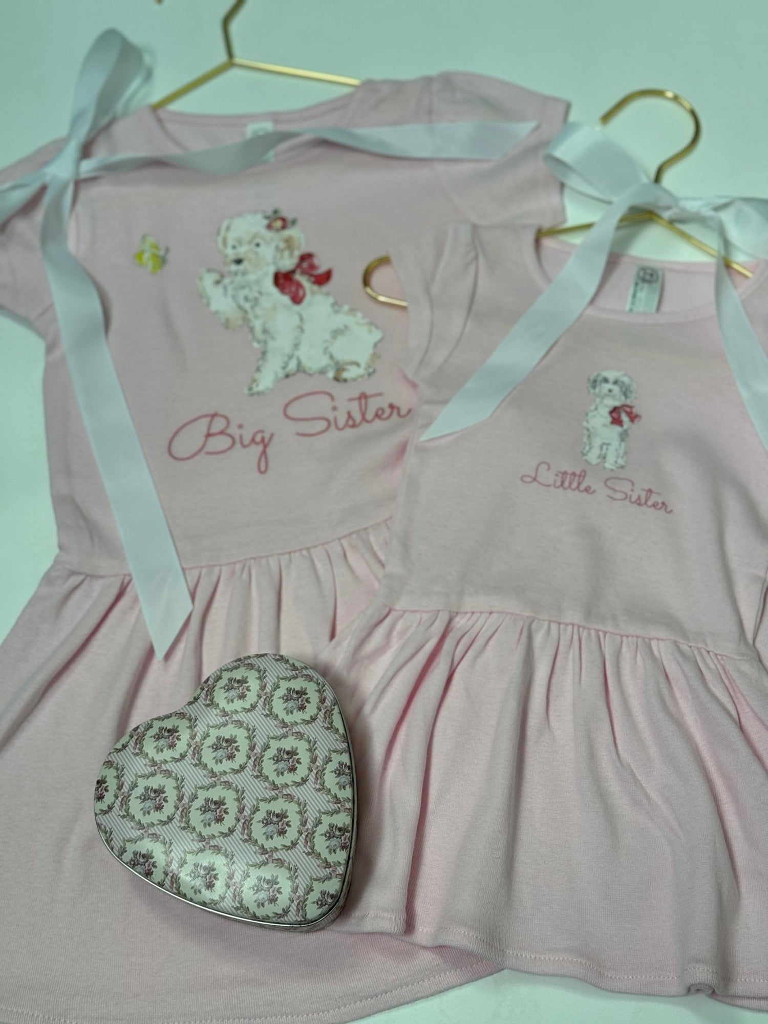 big sister custom puppy rib dress 2T - 5/6T - designs by pippa