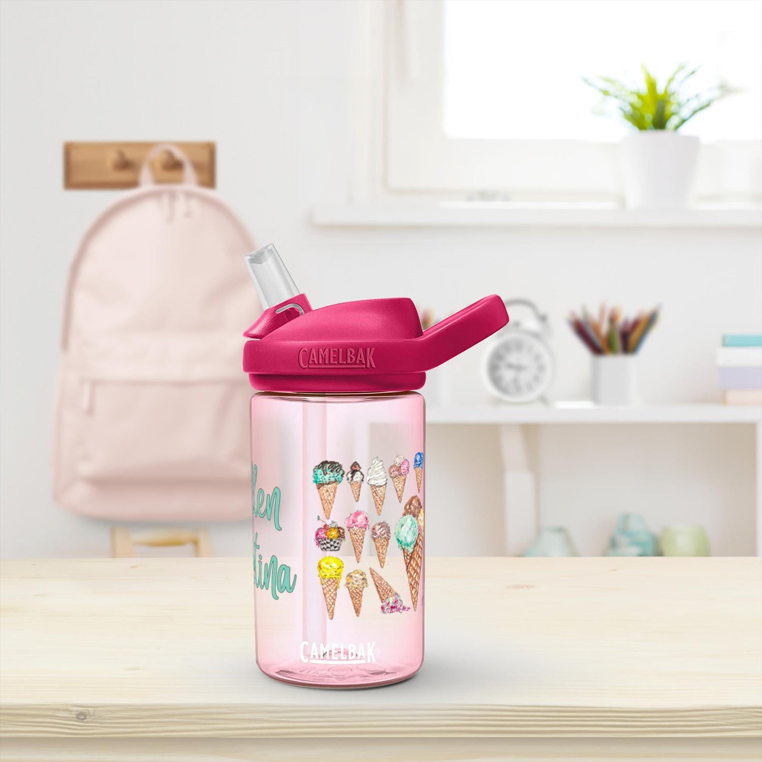 CamelBak Eddy+ Kids Personalized Bottles Ice Cream - designs by pippa