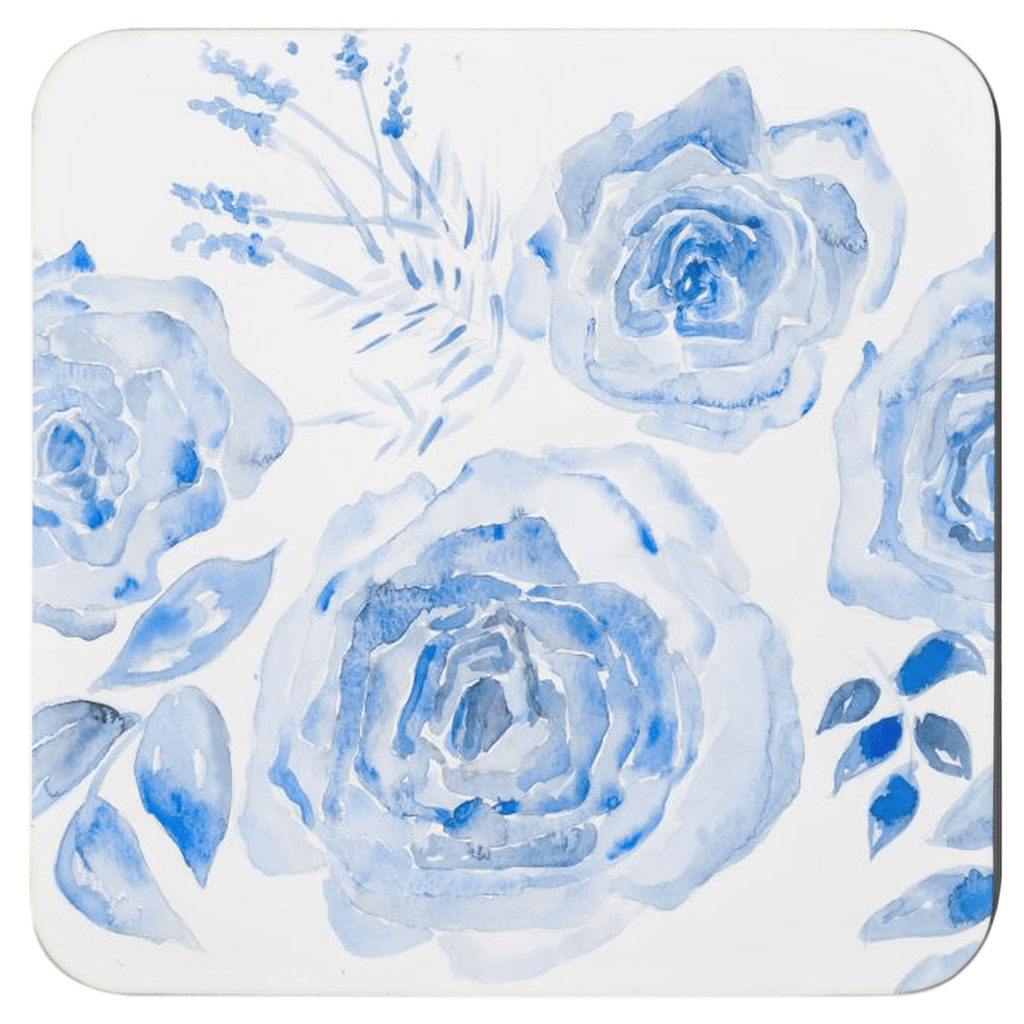 chinoiserie rose bleu coasters - designs by pippa