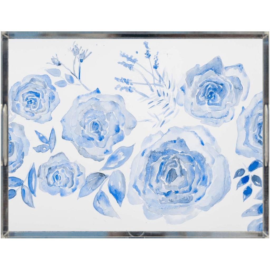 chinoiserie rose bleu interchangeable acrylic trays - designs by pippa