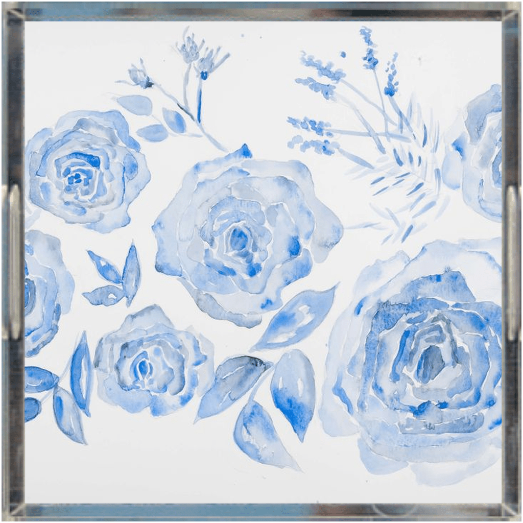 chinoiserie rose bleu interchangeable acrylic trays - designs by pippa