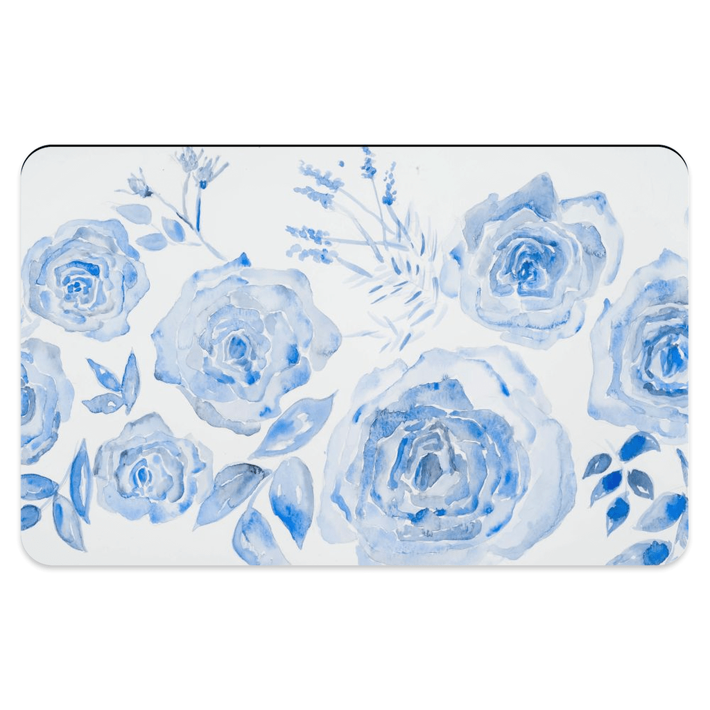 chinoiserie rose blue pet placemats - designs by pippa