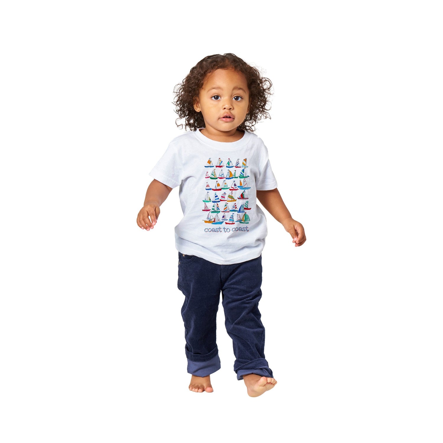 coast to coast sailboat classic baby crewneck tee - designs by pippa