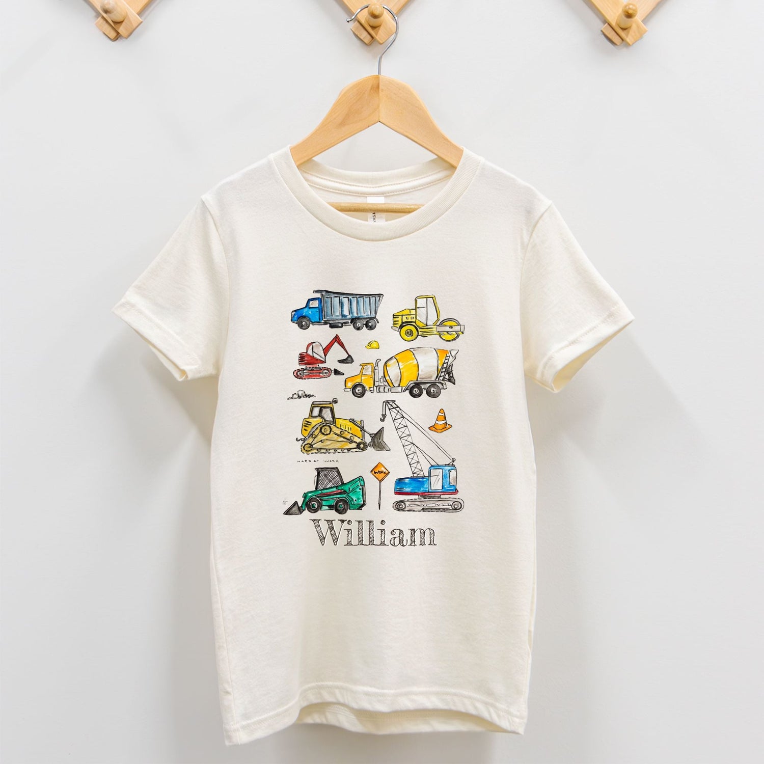 construction truck lover custom tee 2T - 5T - designs by pippa