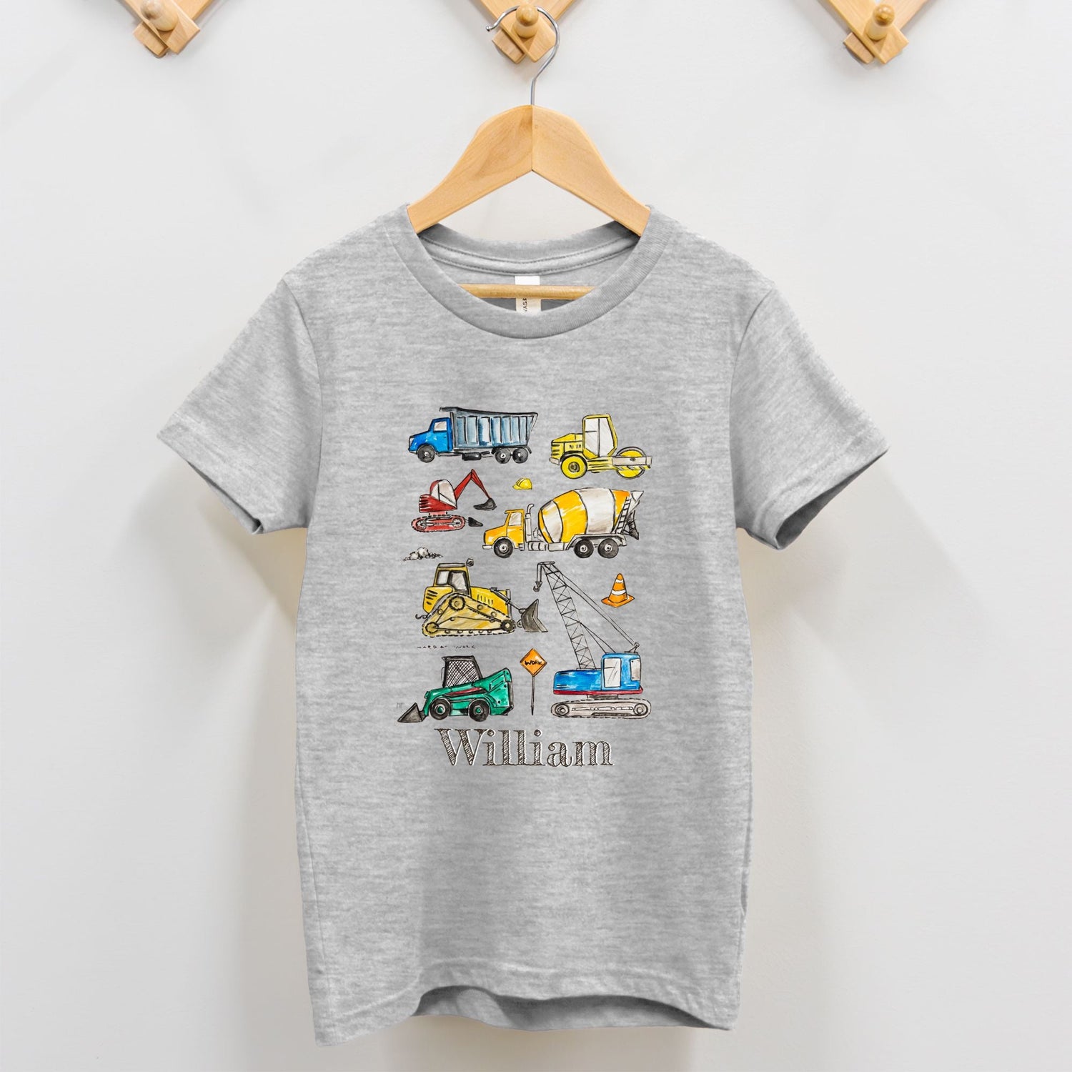 construction truck lover custom tee 2T - 5T - designs by pippa