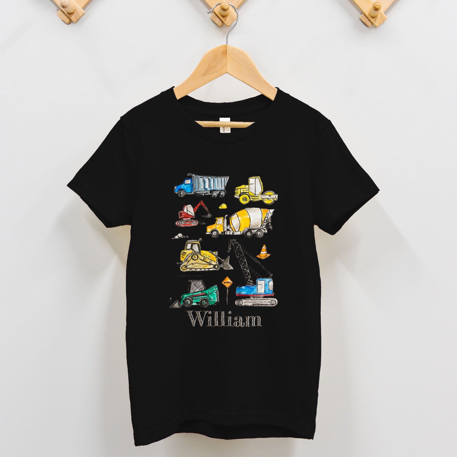 construction truck lover custom tee 2T - 5T - designs by pippa