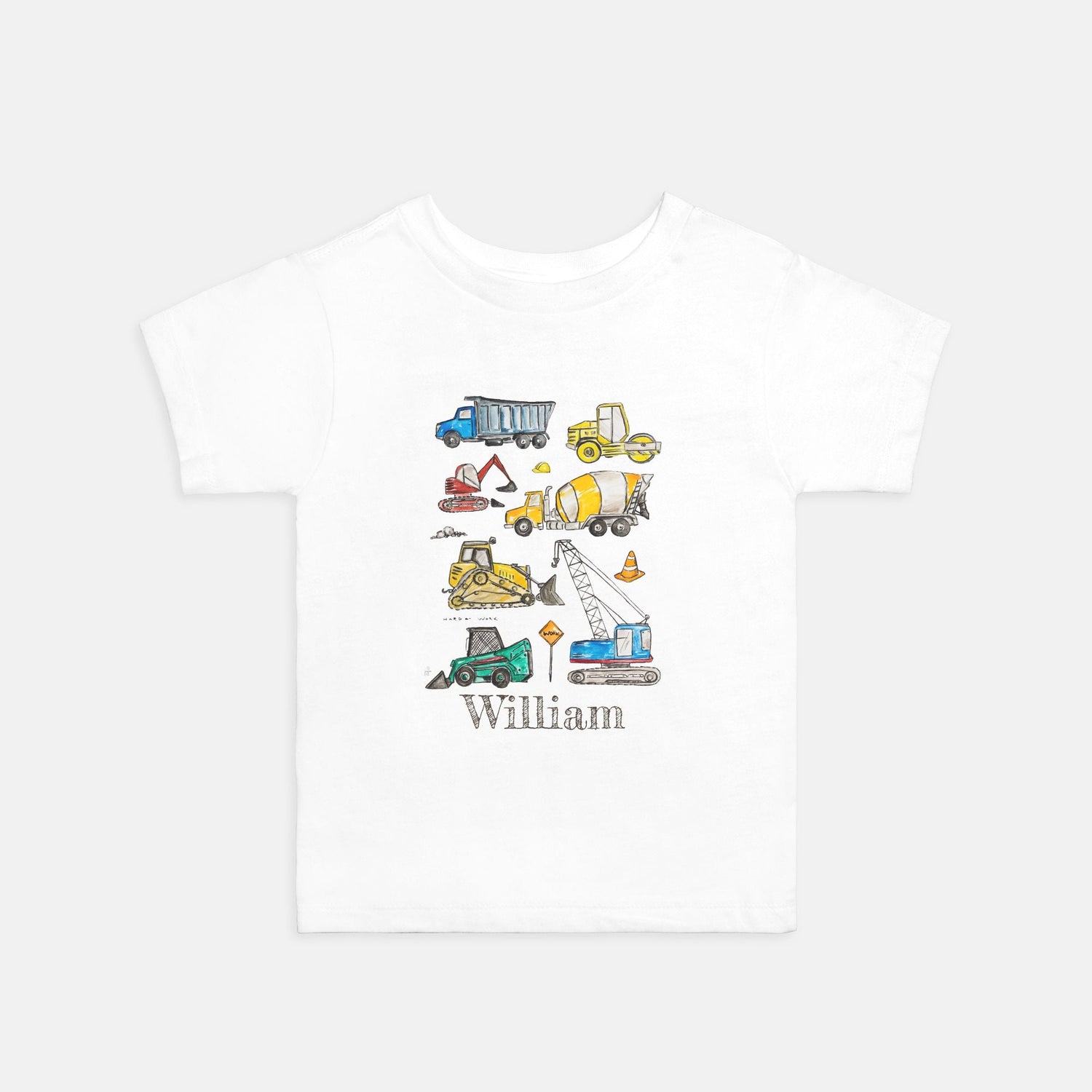 construction truck lover custom tee 2T - 5T - designs by pippa