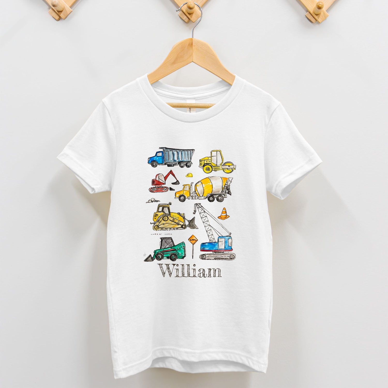 construction truck lover custom tee 2T - 5T - designs by pippa