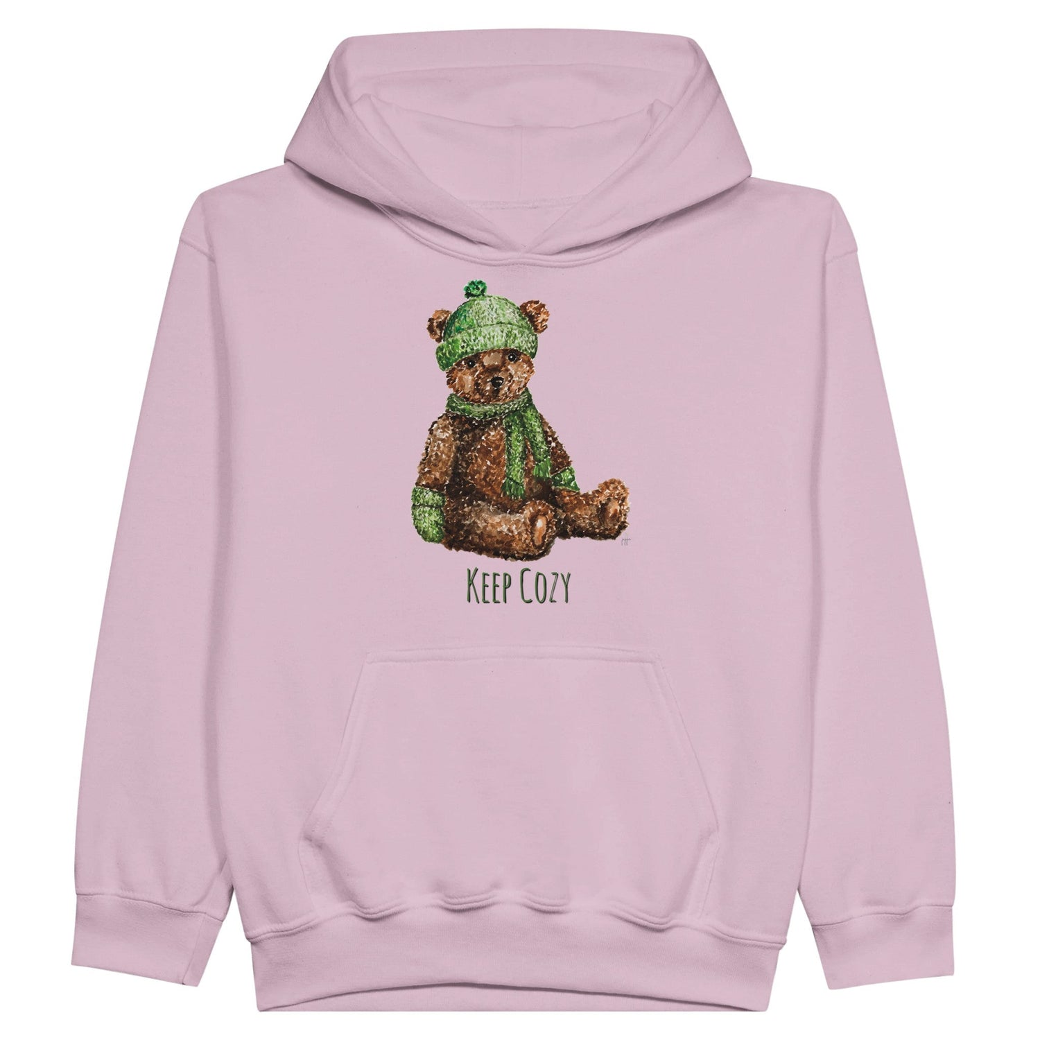 cozy winter teddy personalized classic kids pullover hoodie - designs by pippa