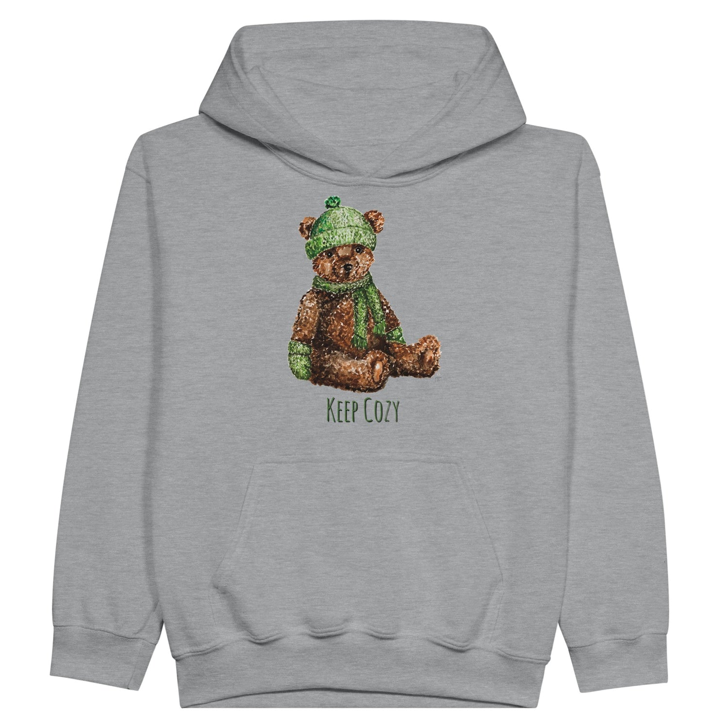 cozy winter teddy personalized classic kids pullover hoodie - designs by pippa