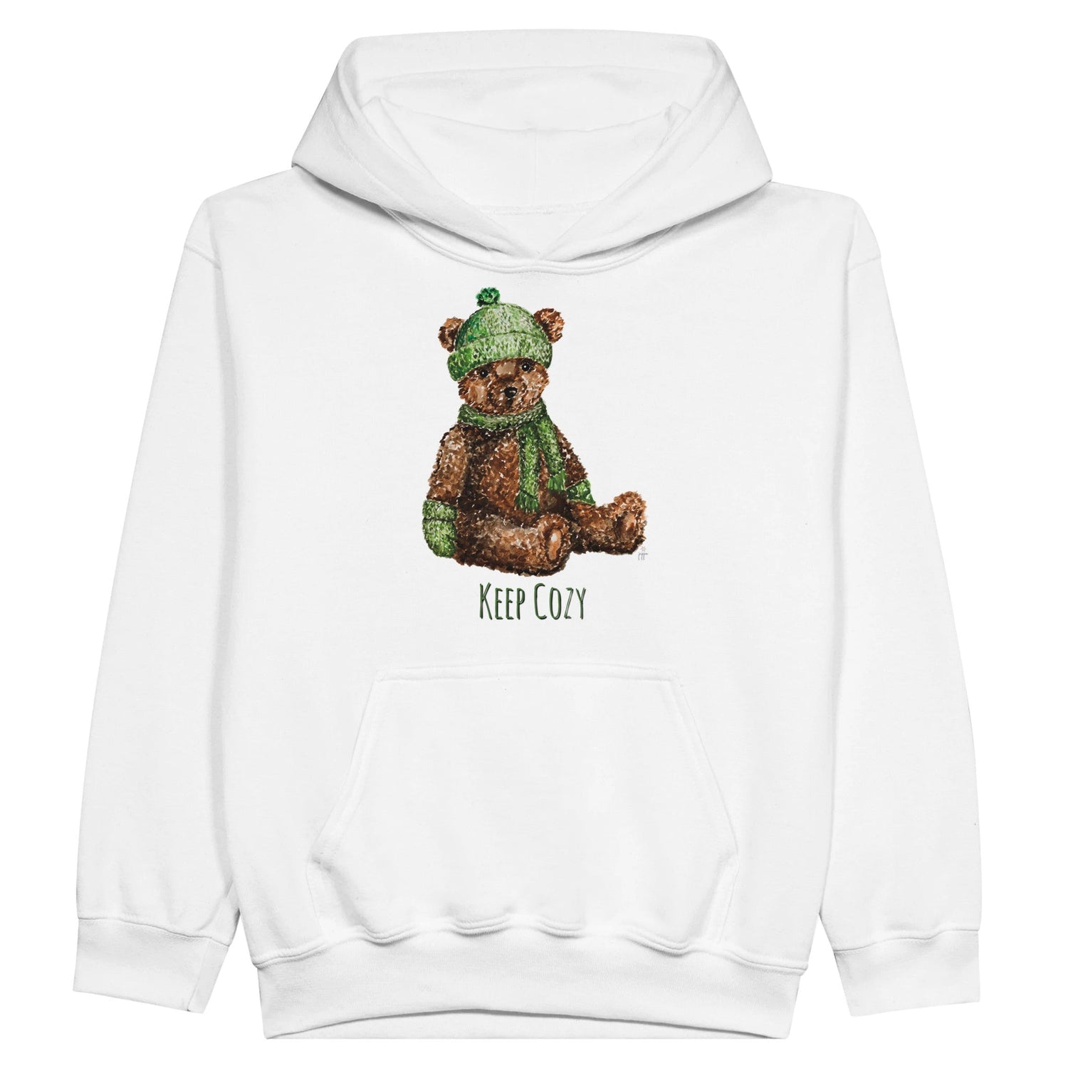 cozy winter teddy personalized classic kids pullover hoodie - designs by pippa