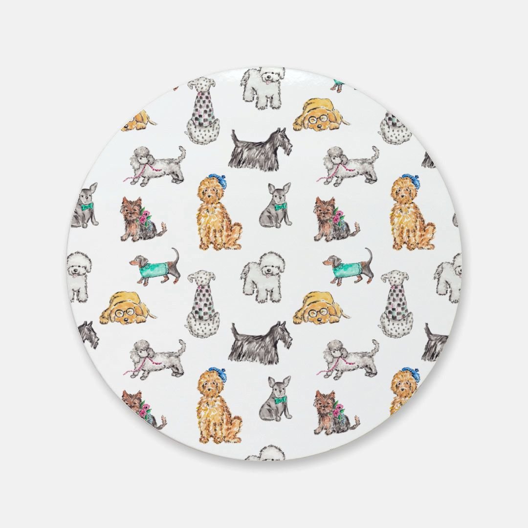 dog fancy cork back coaster - designs by pippa