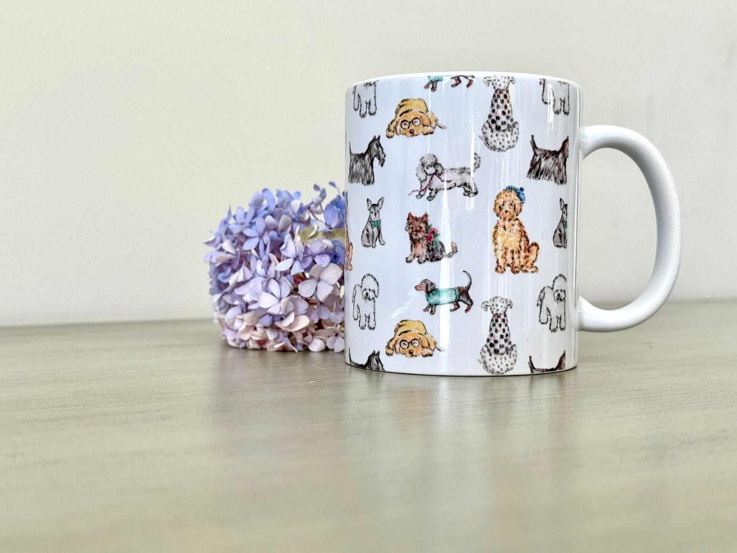 dog fancy pattern ceramic mug - designs by pippa