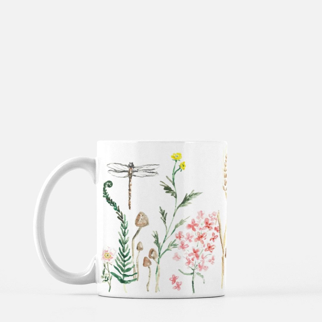 fall floral foliage mug - designs by pippa