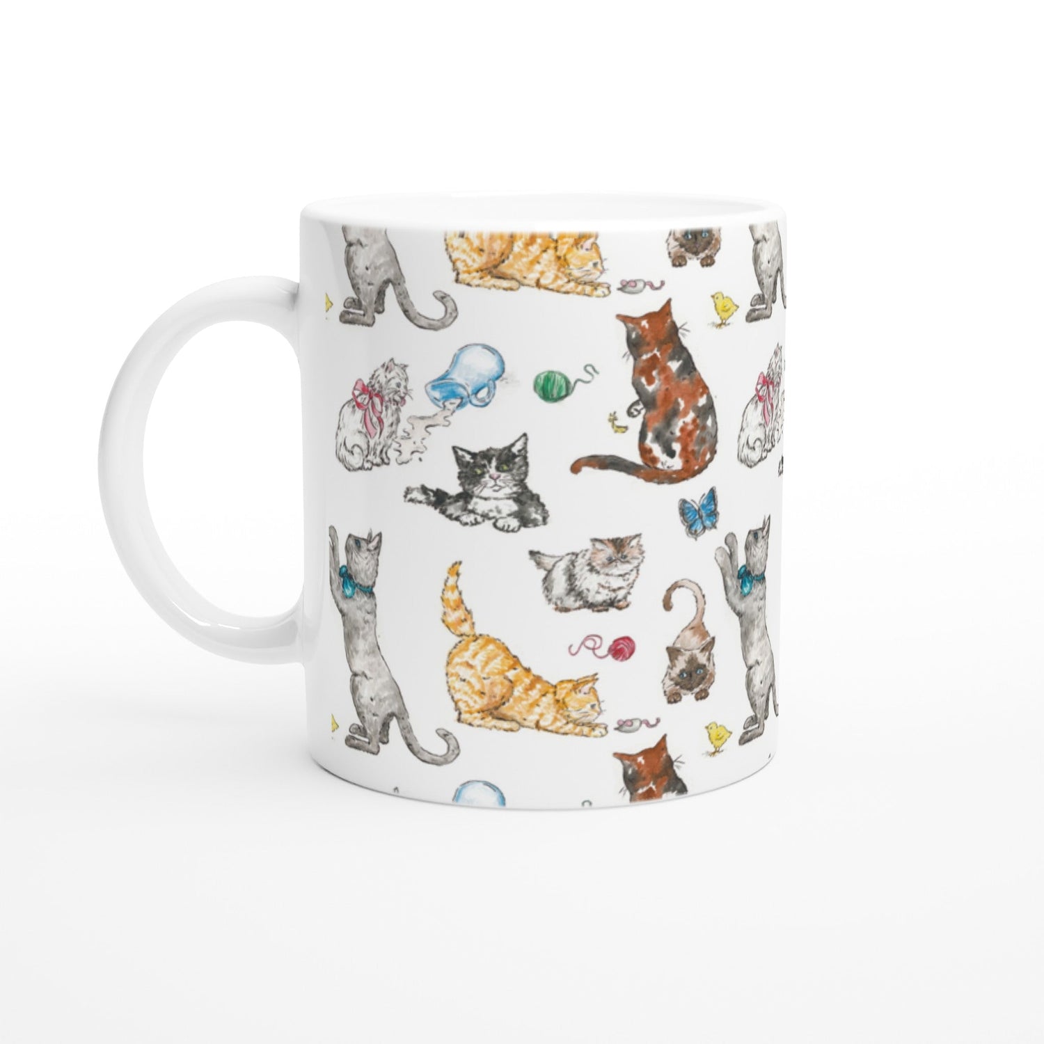 fine feline ceramic mug - designs by pippa