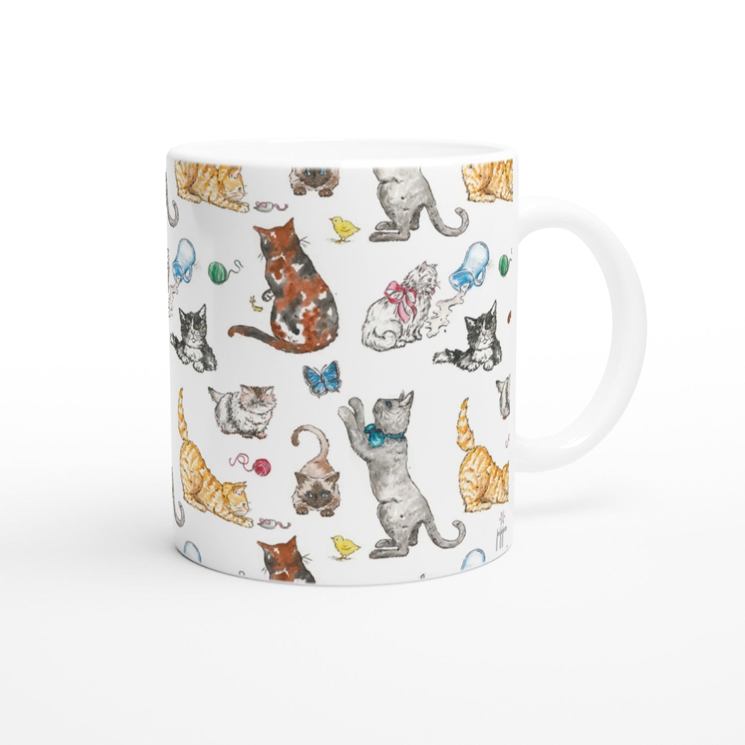 fine feline ceramic mug - designs by pippa