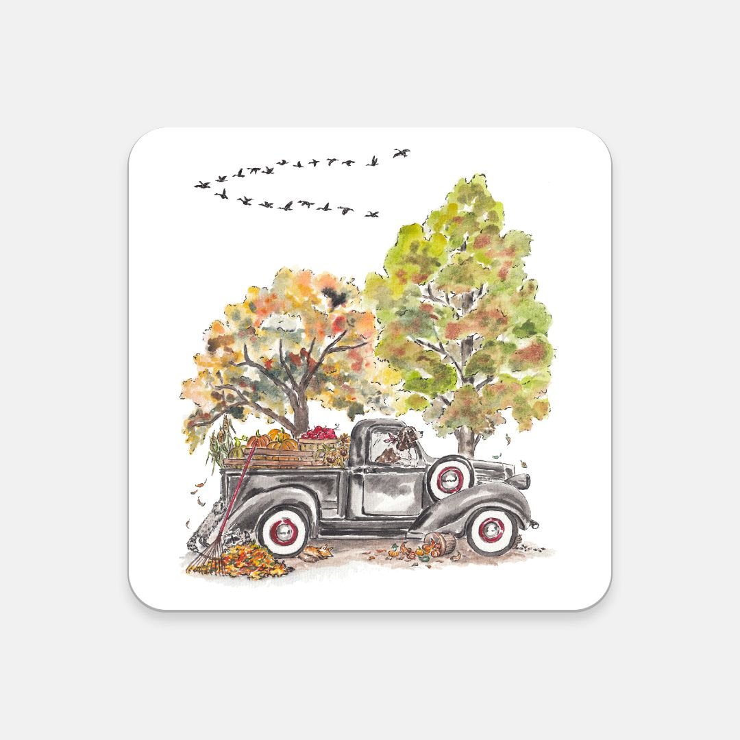 fruitful fall corkback coaster - designs by pippa