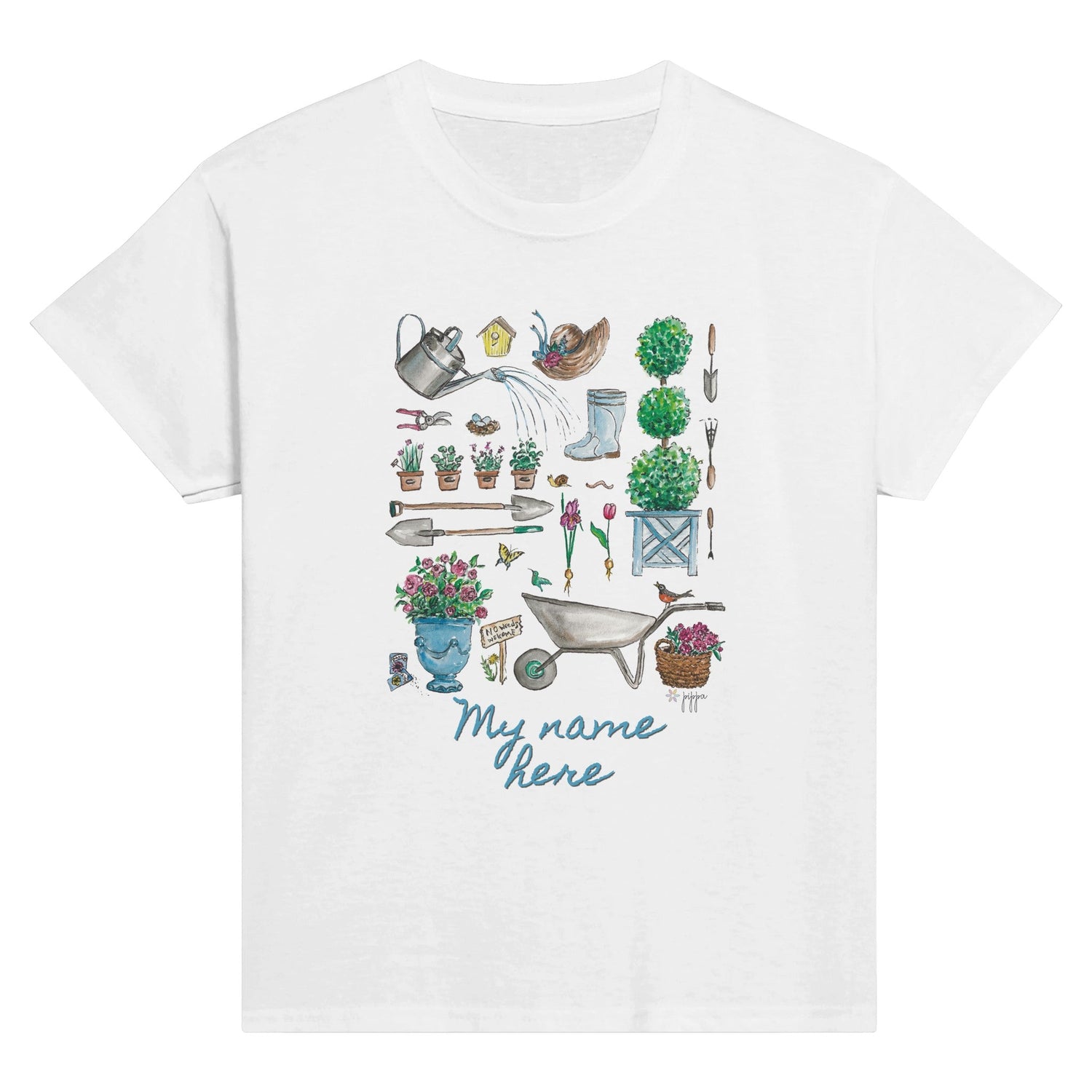 gardener personalized classic kids youth graphic tee - designs by pippa