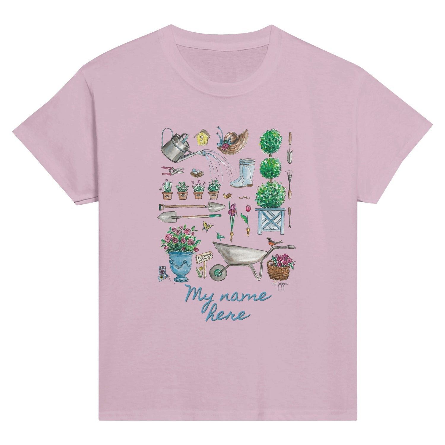 gardener personalized classic kids youth graphic tee - designs by pippa