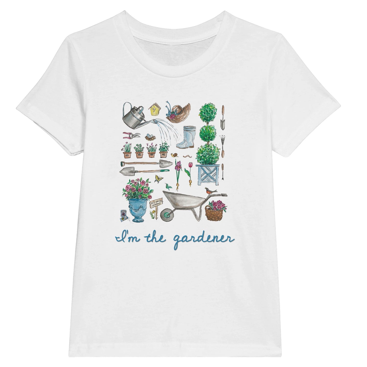 gardener premium kids personalized graphic tee - designs by pippa