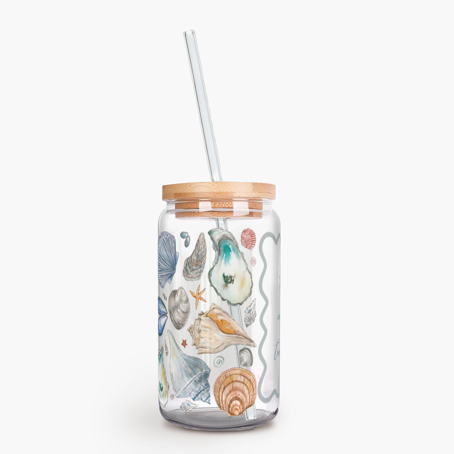 iced coffee glass custom shells - designs by pippa