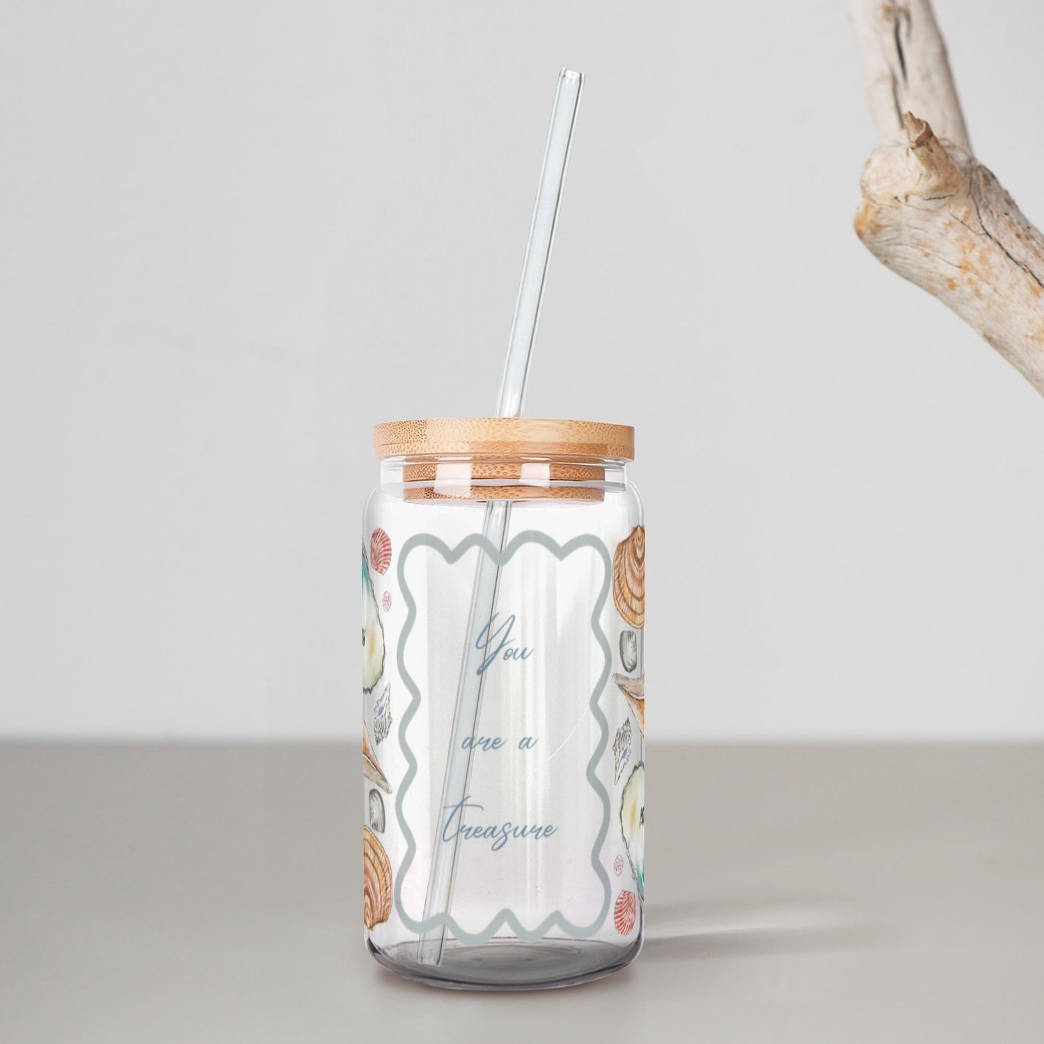 iced coffee glass custom shells - designs by pippa