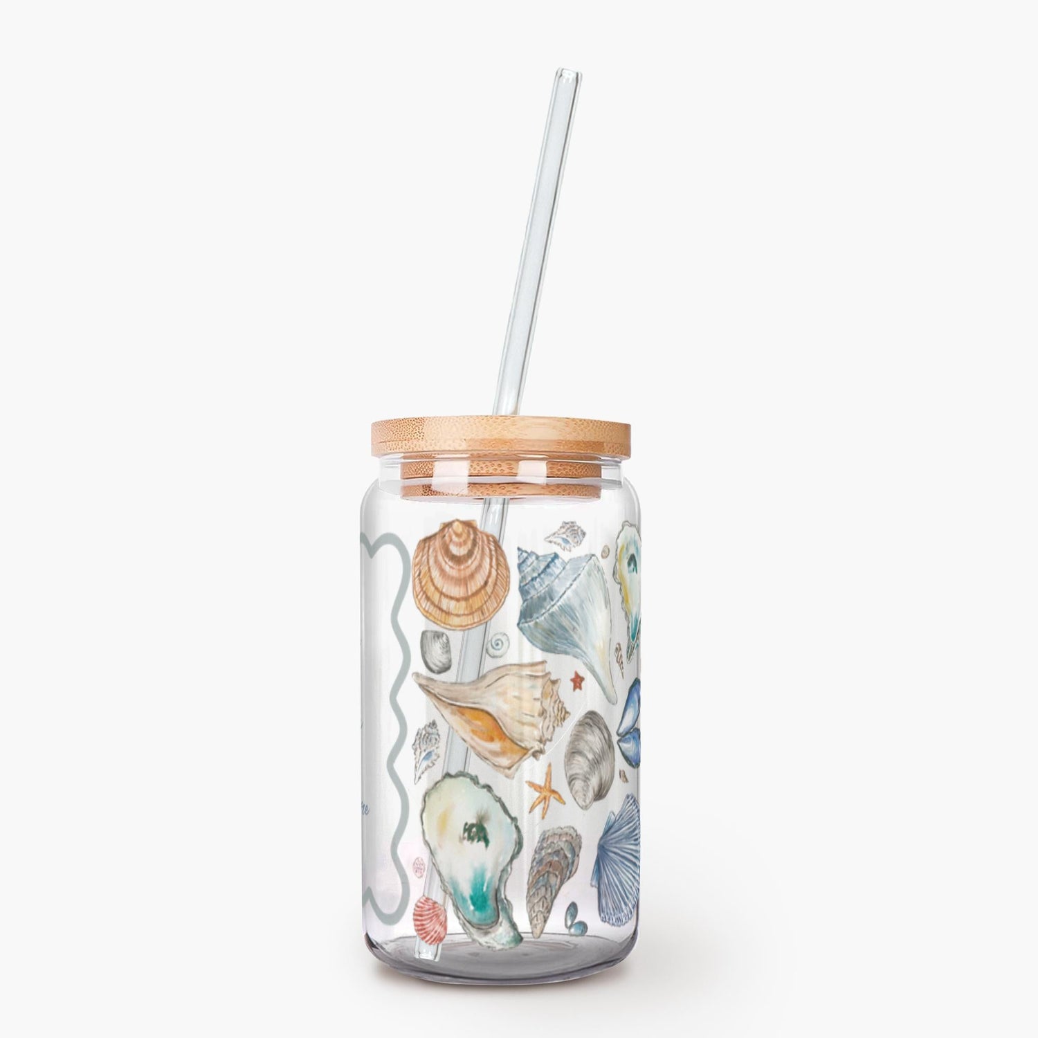 iced coffee glass custom shells - designs by pippa