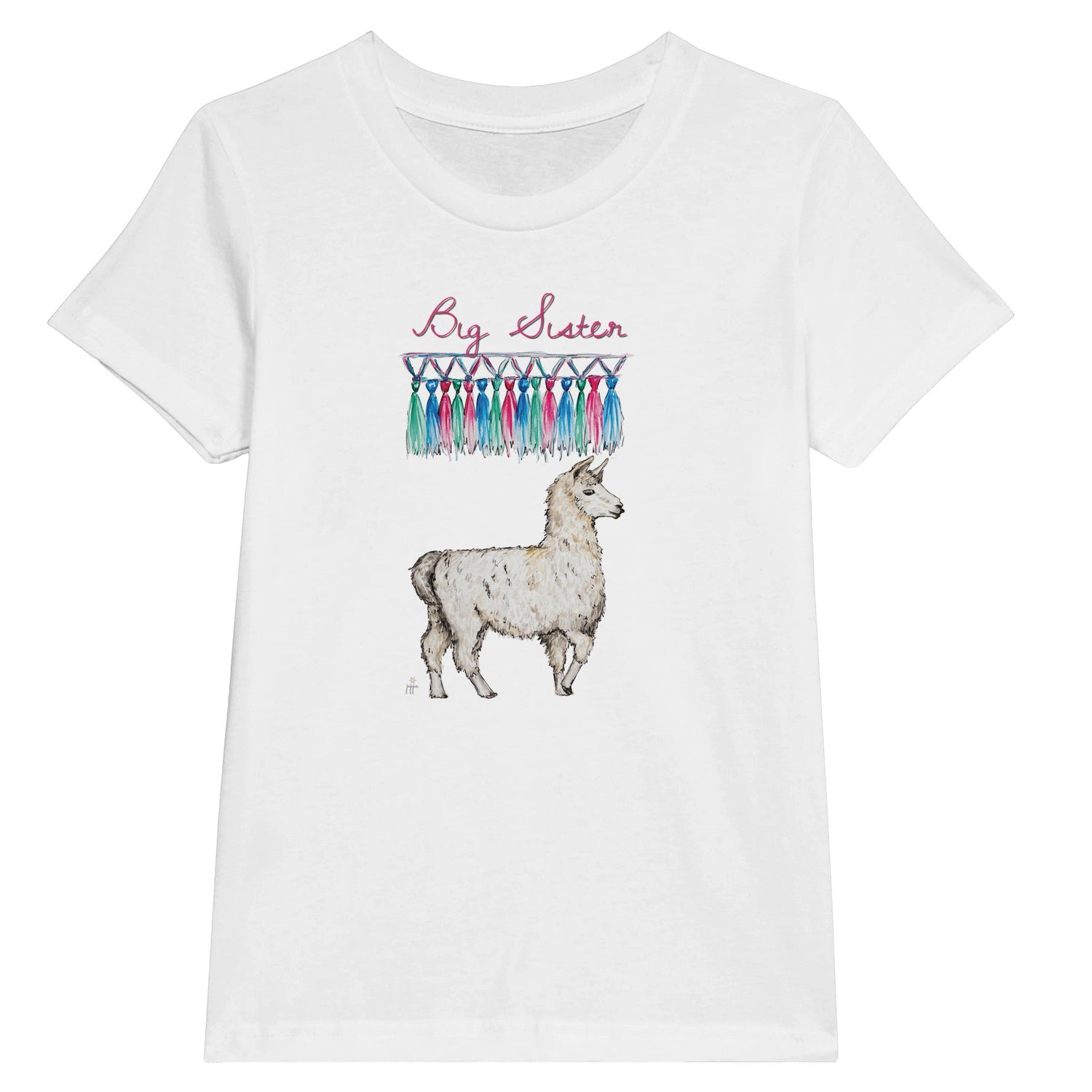 llama love premium girls personalized graphic tee - designs by pippa