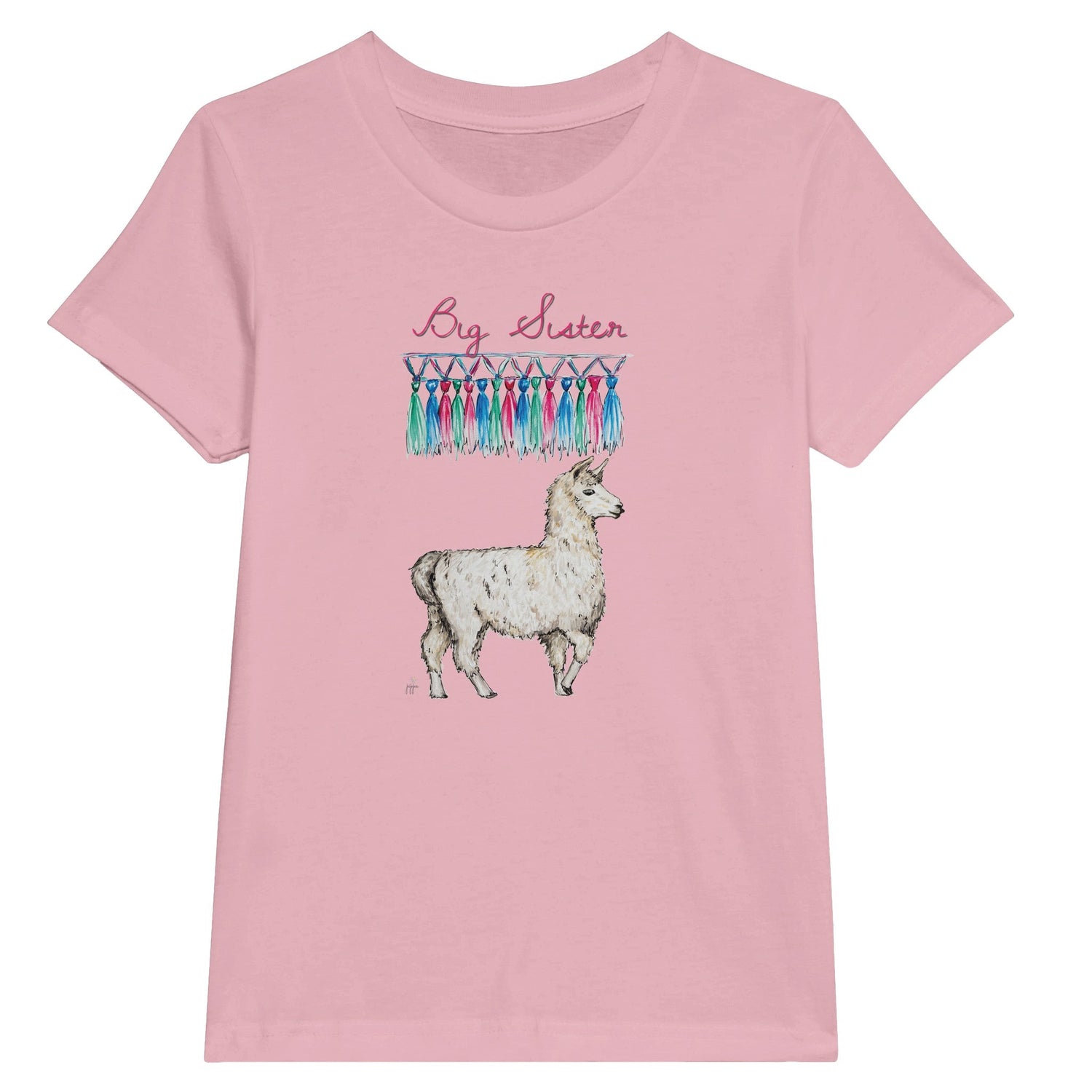 llama love premium girls personalized graphic tee - designs by pippa