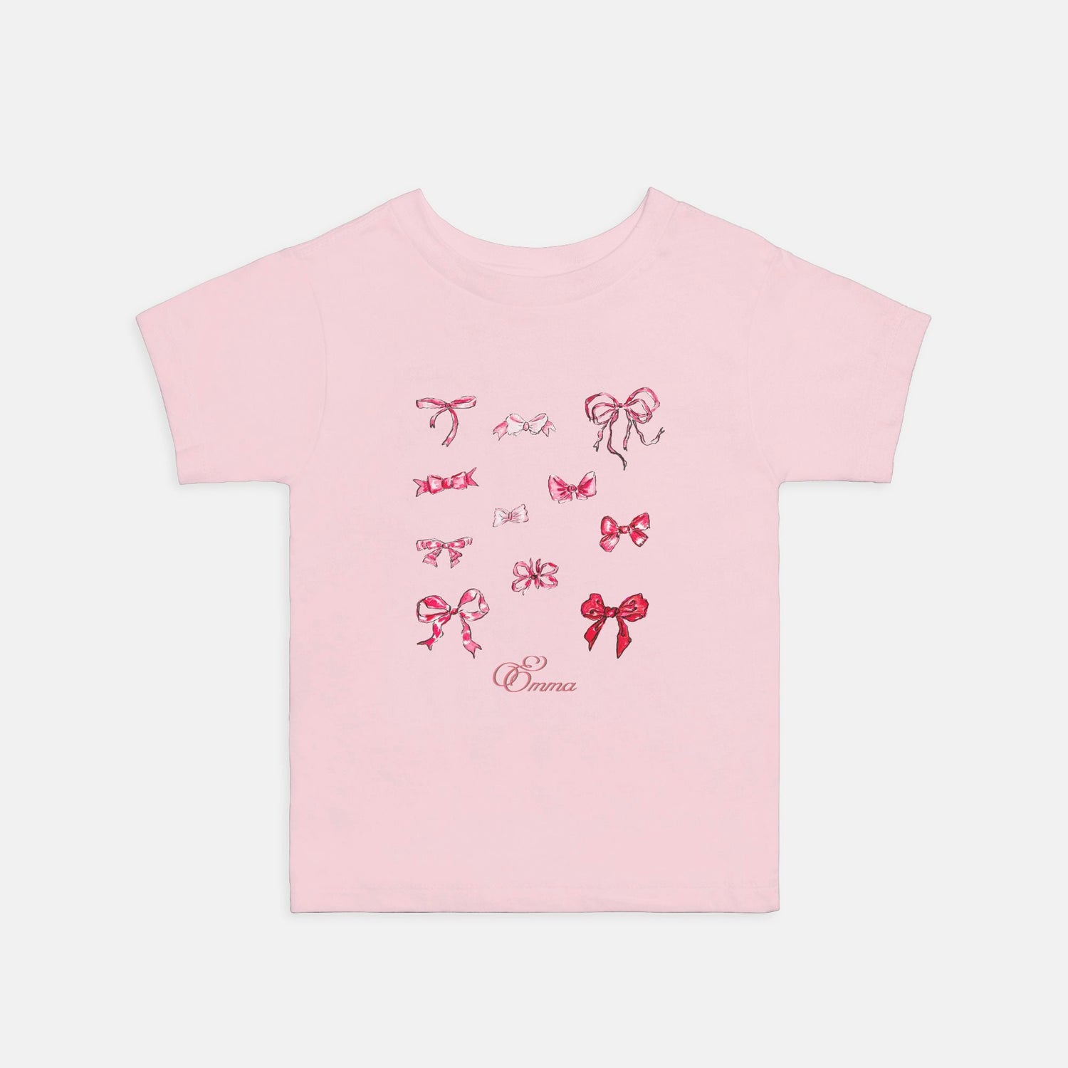 pink bows & bows personalized tee toddler 2T - 5T - designs by pippa