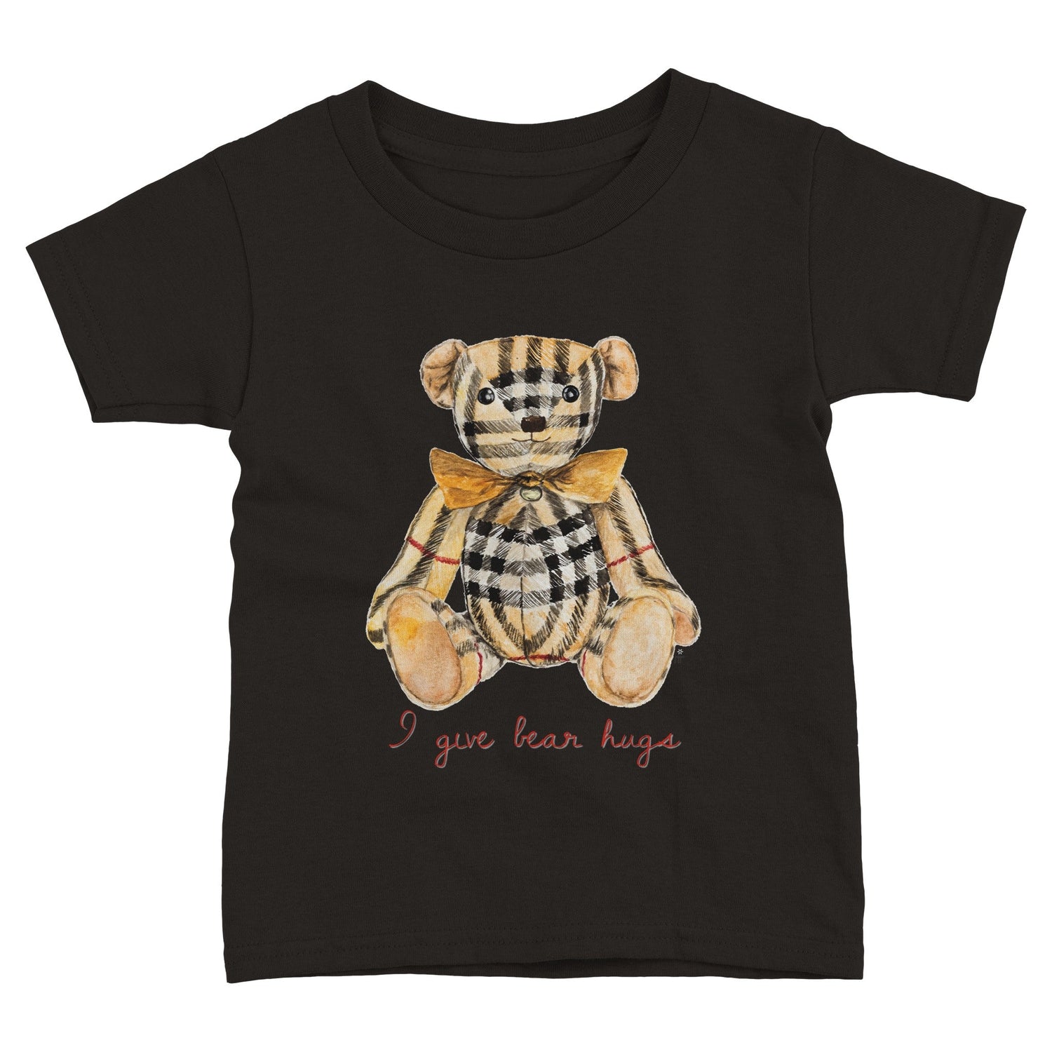 plaid bear personalized toddler fine jersey tee - designs by pippa