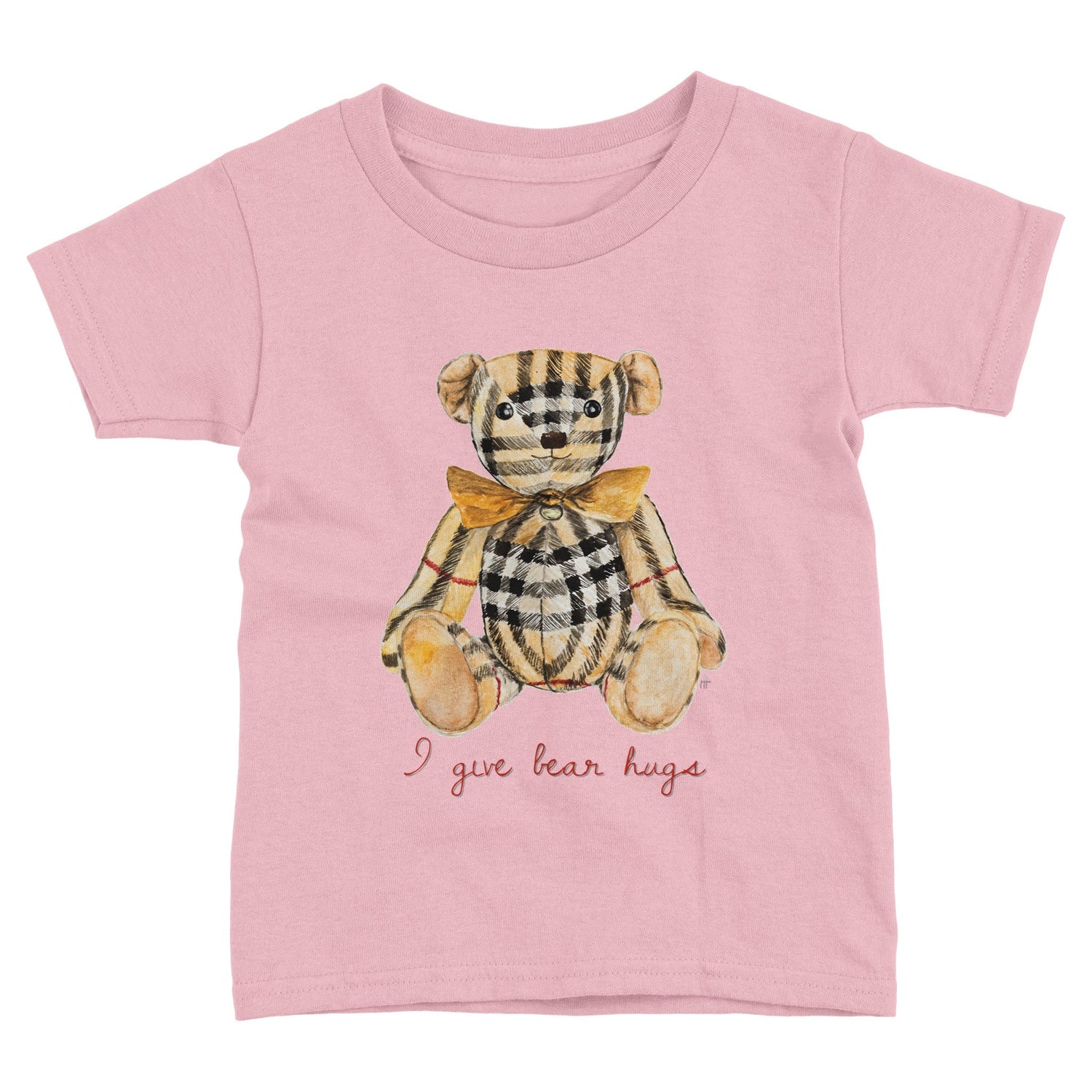 plaid bear personalized toddler fine jersey tee - designs by pippa