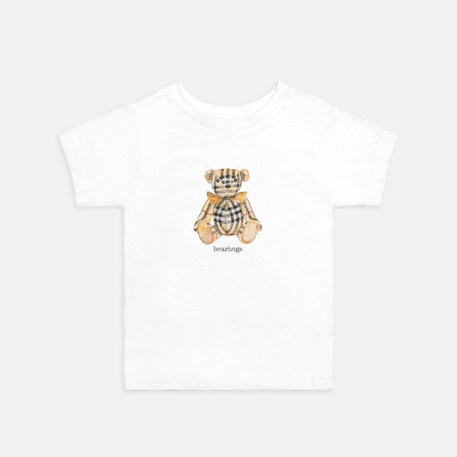 plaid bow bear berry custom toddler tee 2T - 5T - designs by pippa