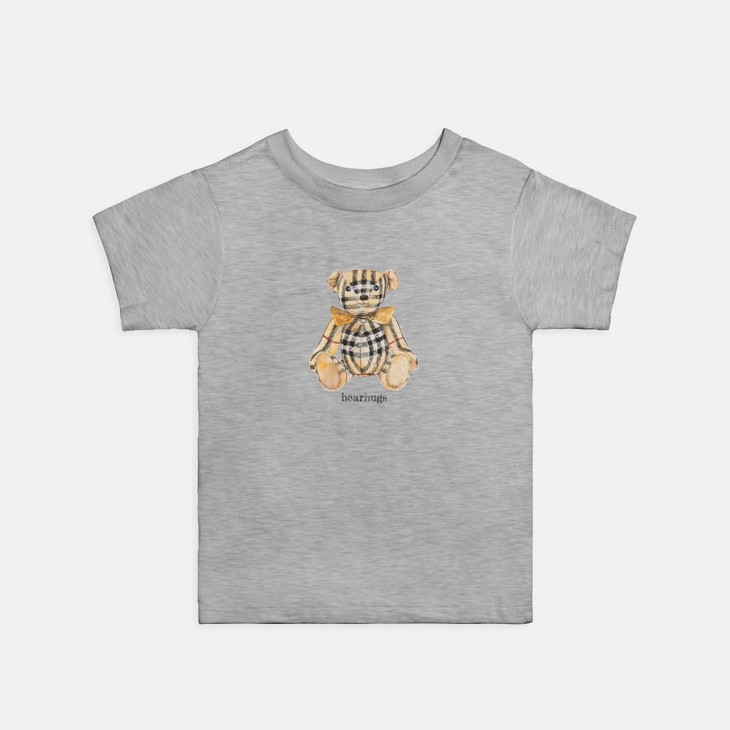 plaid bow bear berry custom toddler tee 2T - 5T - designs by pippa