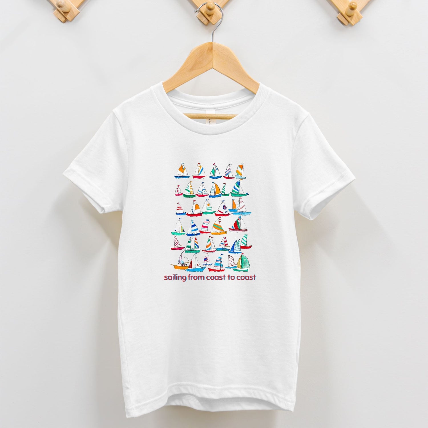 sailing from coast to coast boy custom t-shirt Toddler 2T - 5T - designs by pippa