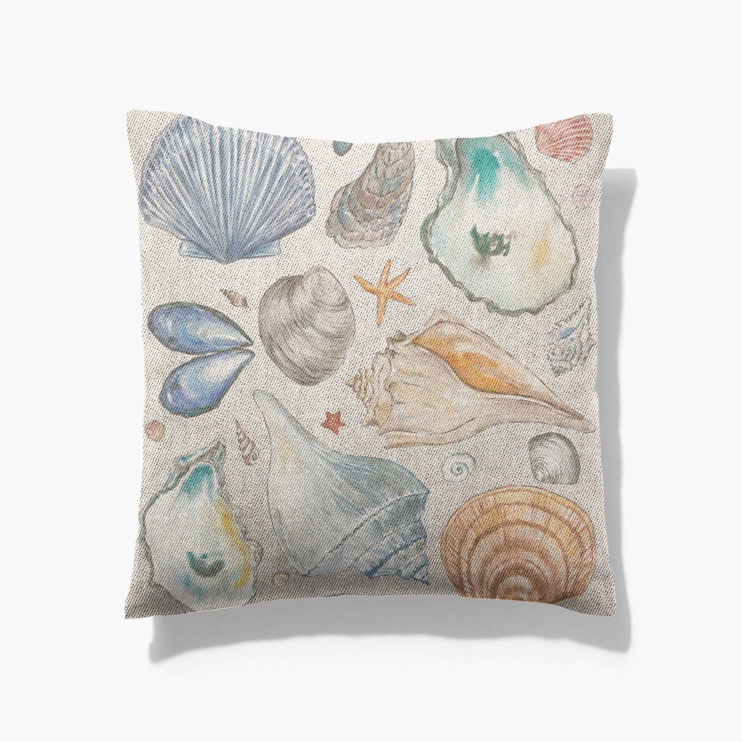 shells woven pillow - designs by pippa