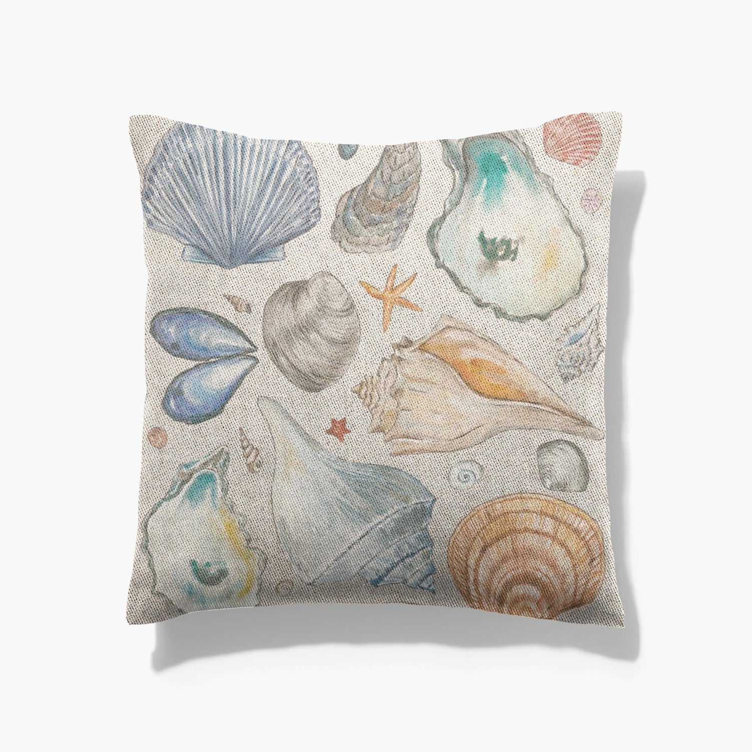 shells woven pillow - designs by pippa