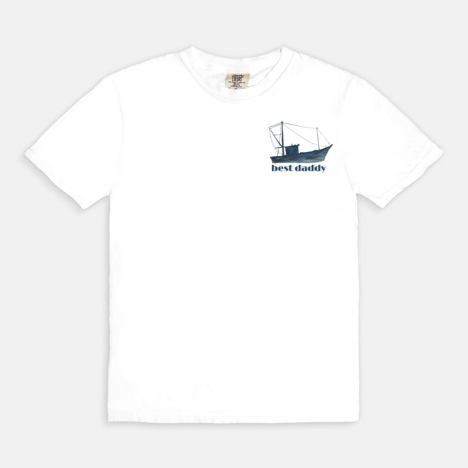 shrimp boat at dusk custom tee Mens S - 4XL - designs by pippa