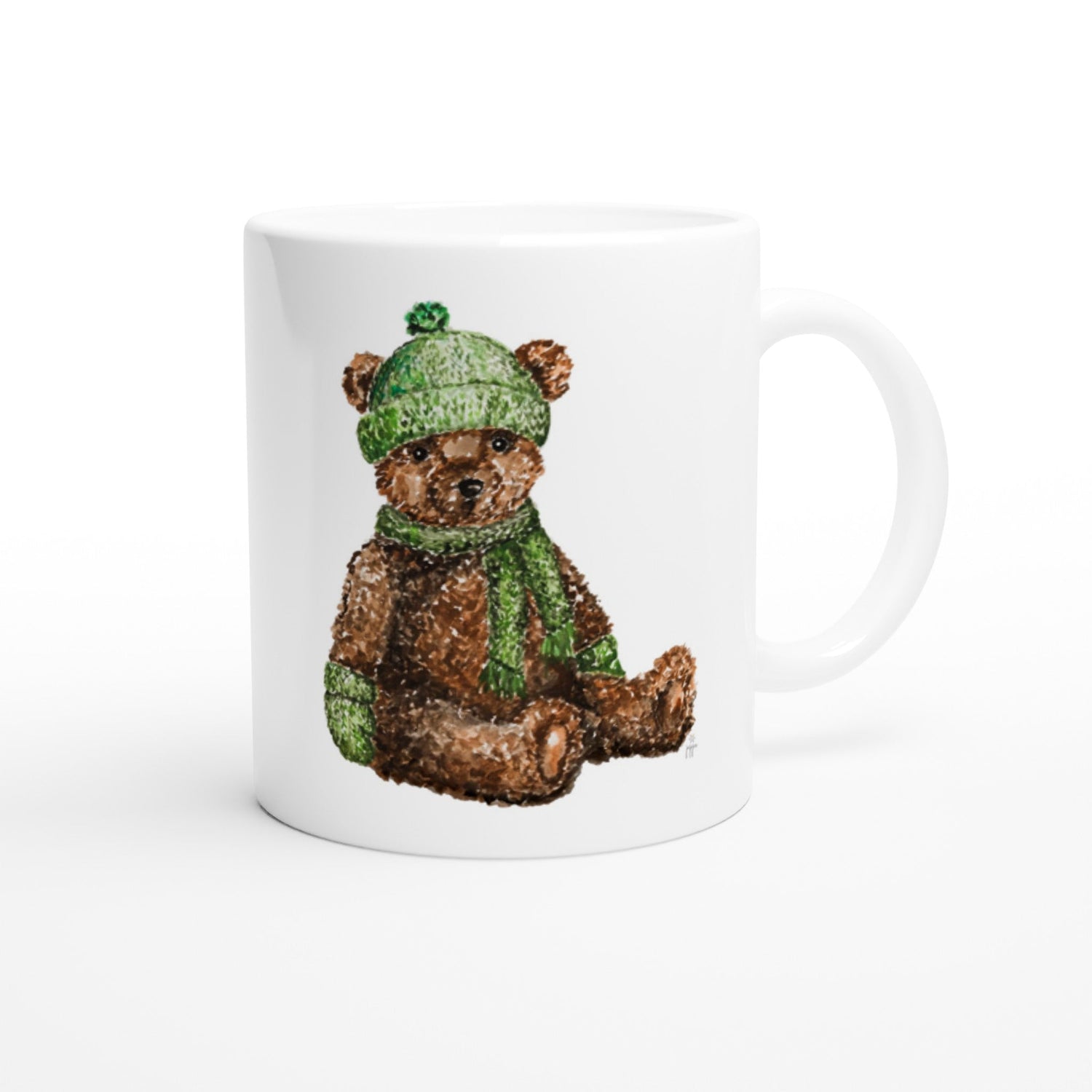 snuggle up bear winter personalized ceramic mug - designs by pippa