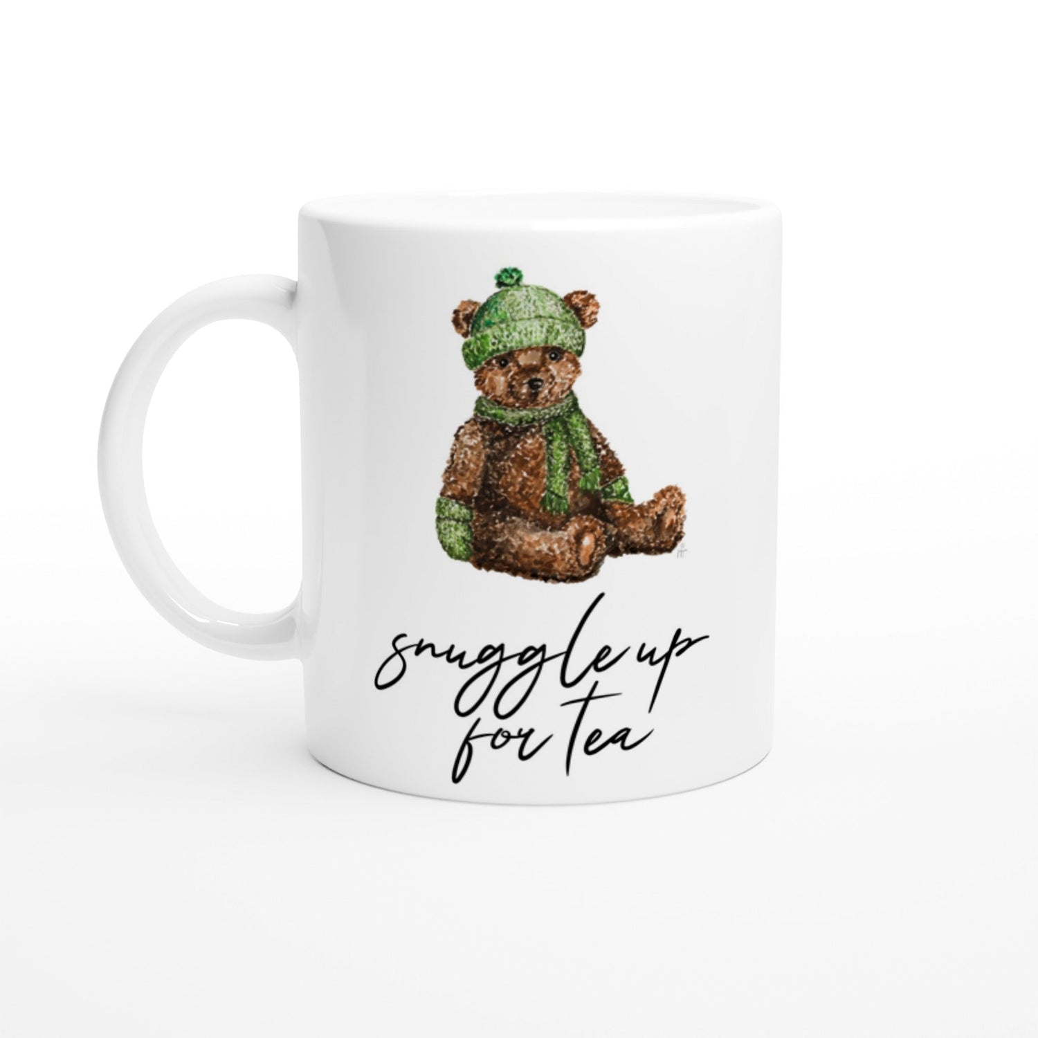 snuggle up bear winter personalized ceramic mug - designs by pippa