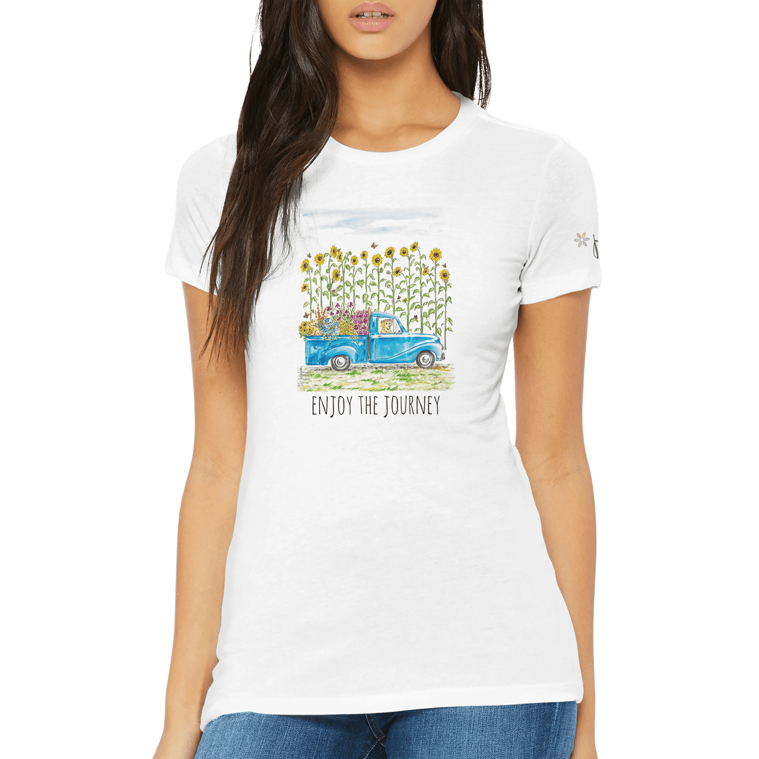 sunny summer premium womens graphic tee personalized - designs by pippa