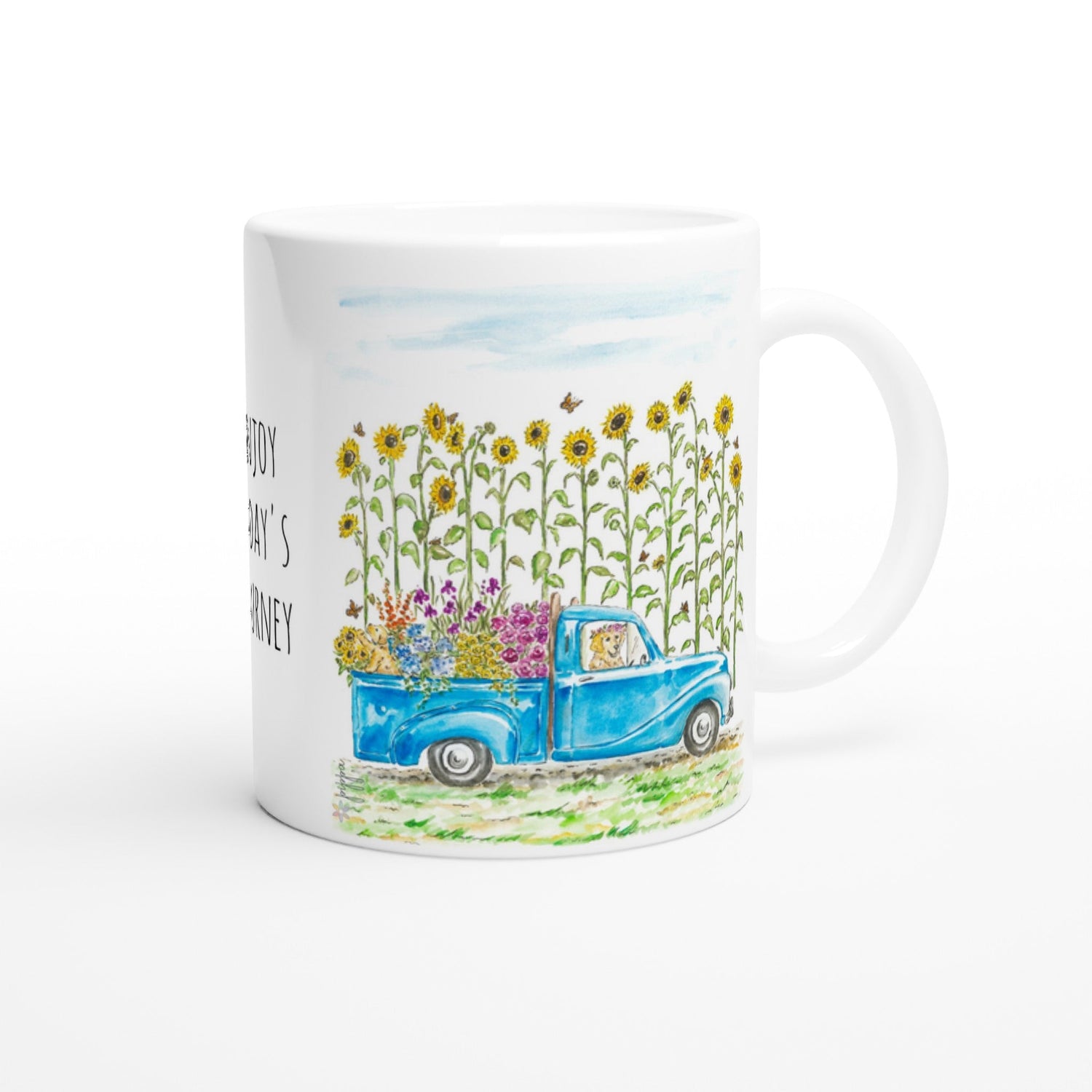 sunny summer truck mug custom personalized mug - designs by pippa